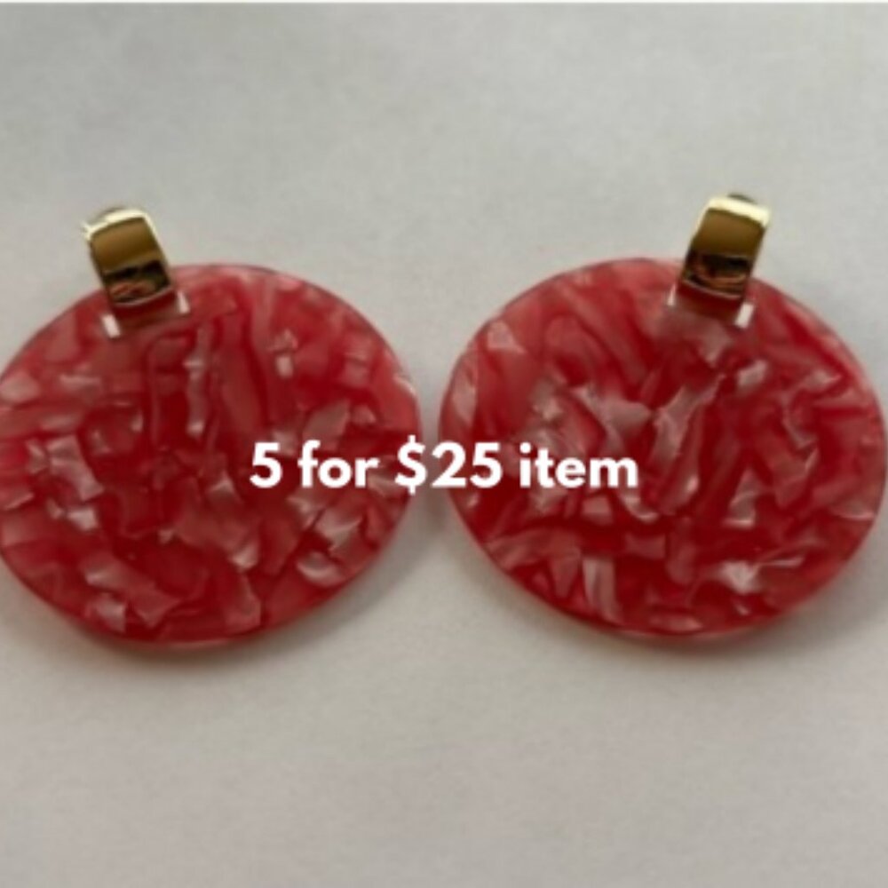 Elegant Pink and Gold Earrings